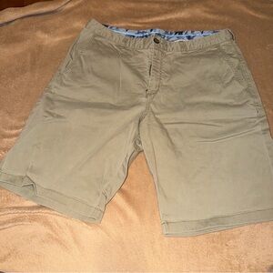 Tommy Bahama Tan Flat Front Chino Shorts